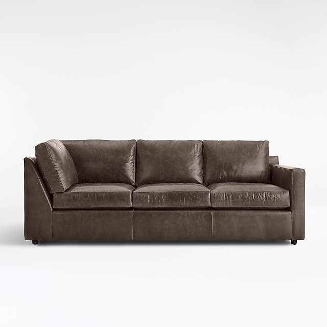 Barrett Leather Right Arm Corner Sofa Reviews Crate And Barrel