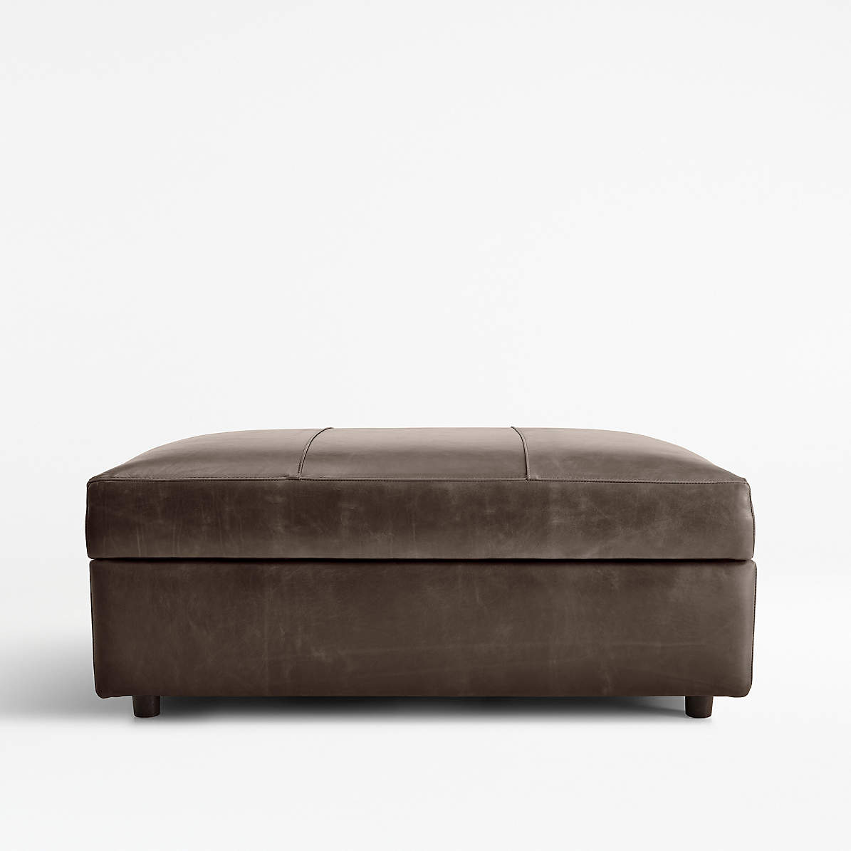 Barrett Leather Storage Ottoman Reviews Crate And Barrel