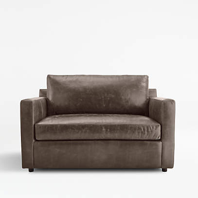 Barrett Leather Track Arm Chair and a Half + Reviews | Crate and 