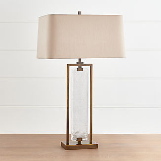 Table Lamps For Bedside And Desk Crate Barrel Barton Gl And Metal Table Lamp