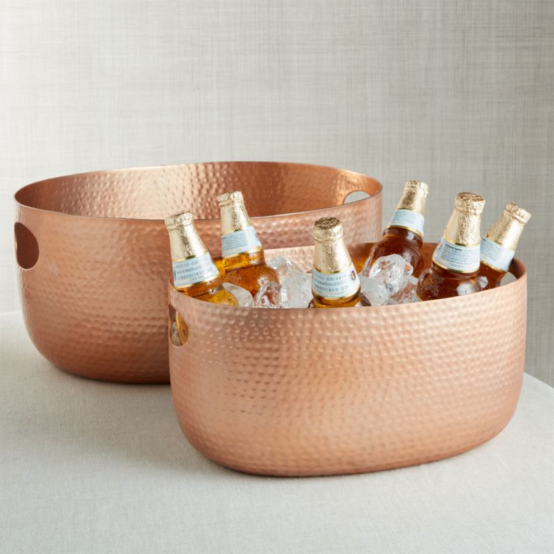 Bash Copper Beverage Tub | Crate and Barrel