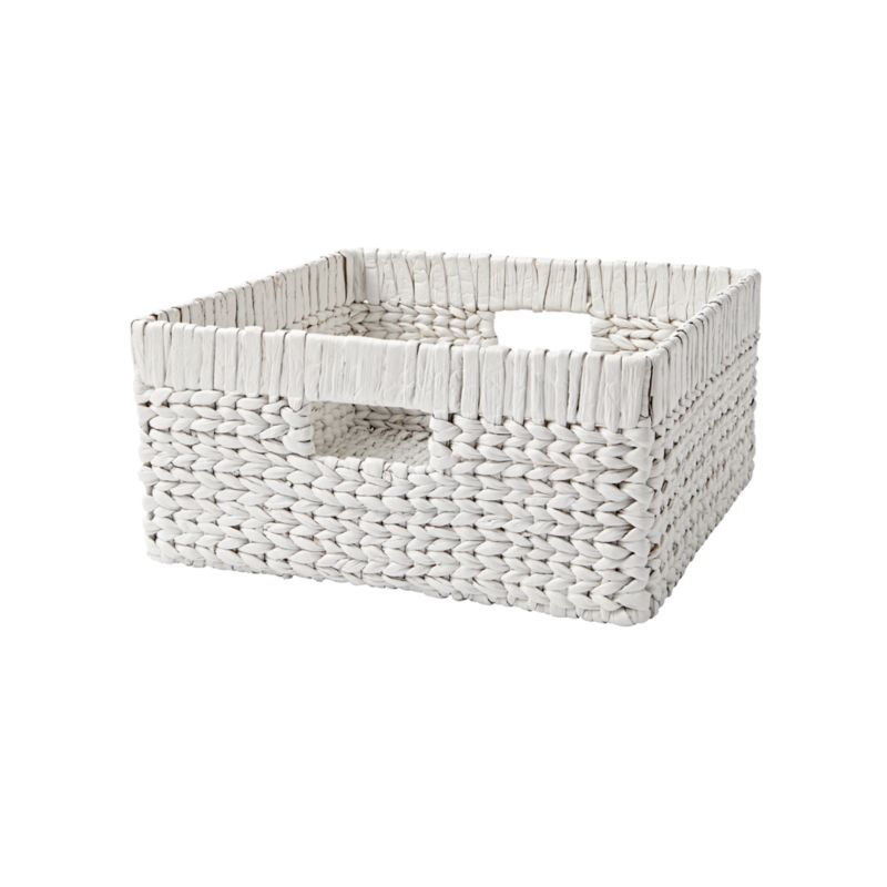 white wicker baskets