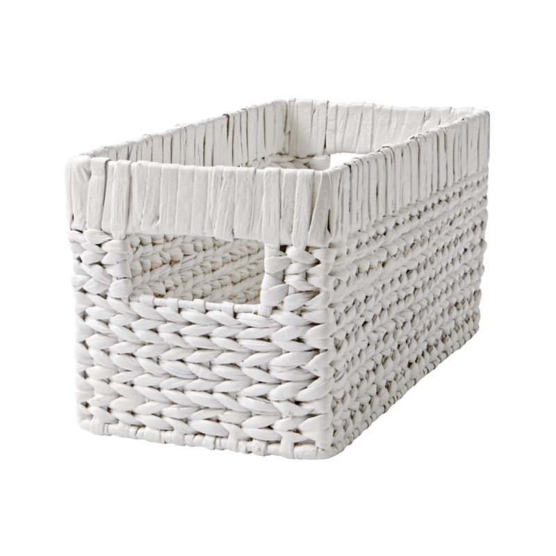 Small White Wonderful Wicker Changer Basket + Reviews | Crate and Barrel