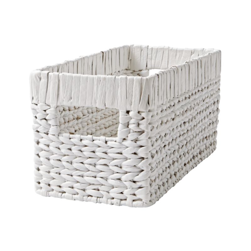 white storage basket