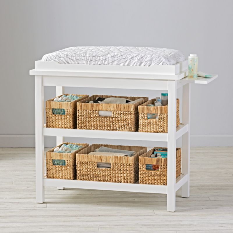 wicker baby changing table