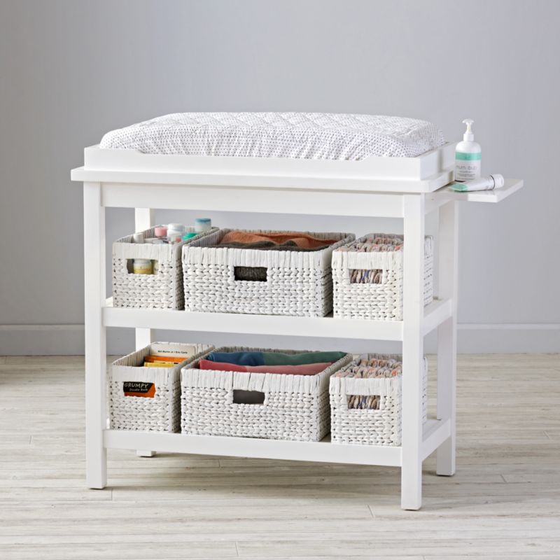 basket changing table topper