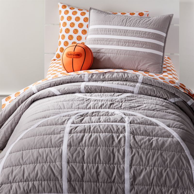 orange gray bedding