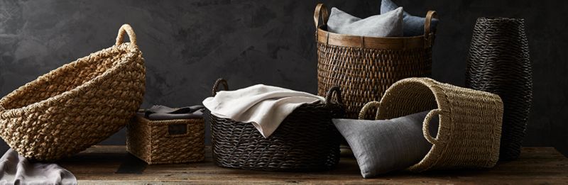 Baskets: Wicker, Wire, Woven and Rattan  Crate and Barrel