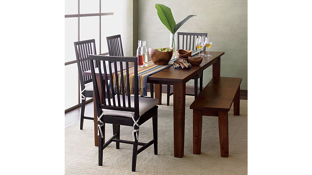 Village Bruno Black Wood Dining Chair and Natural Cushion | Crate ... Village Bruno Black Wood Dining Chair and Natural Cushion | Crate ...