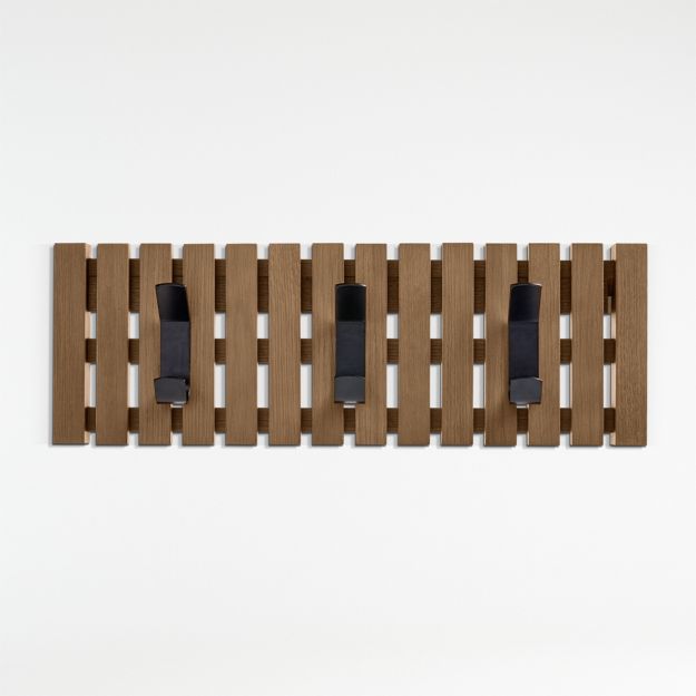 Batten 3Hook Coat Rack + Reviews Crate and Barrel
