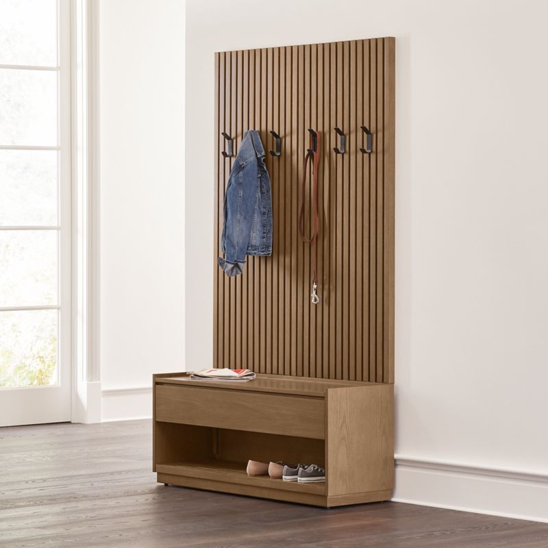 Batten Storage Bench and Panel Set + Reviews | Crate and Barrel