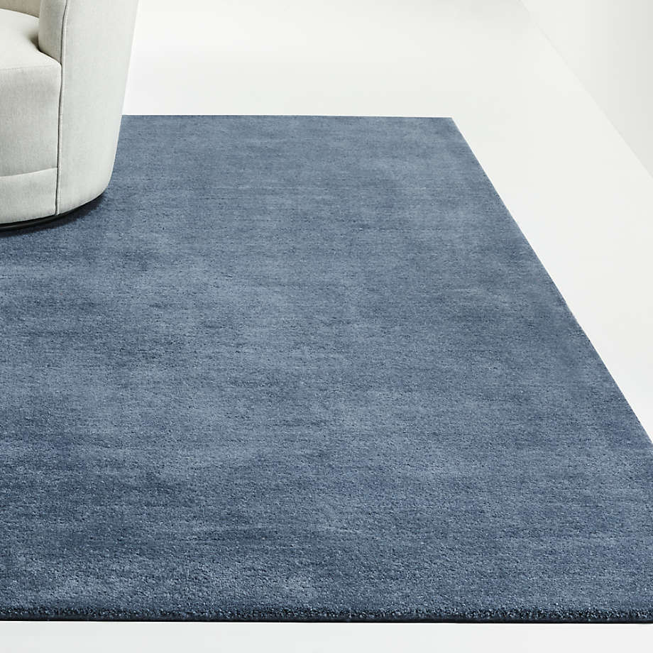 Baxter Blue Wool Rug Crate and Barrel