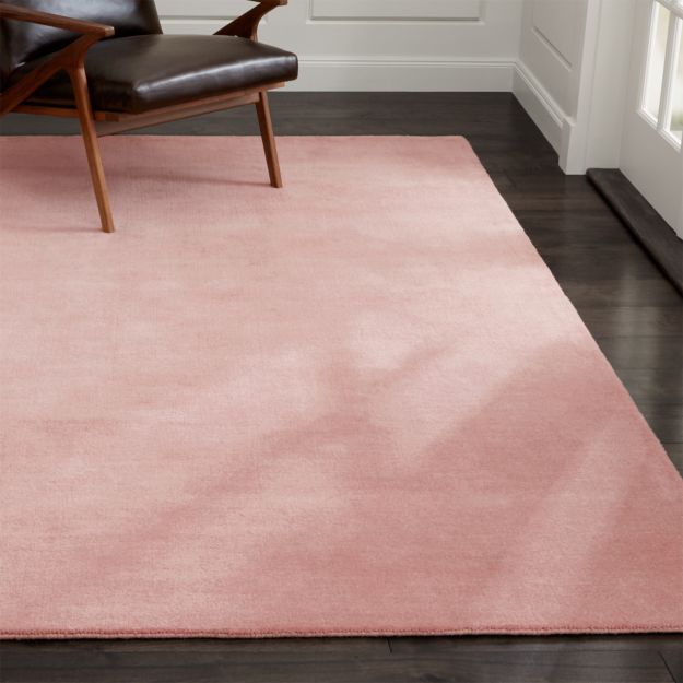 Baxter Blush Pink Wool Rug 9'x12' in Area Rugs + Reviews Crate and Barrel