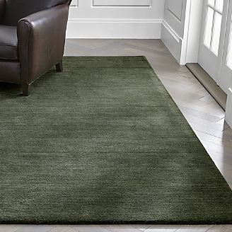 New Rugs Floor And Doormats Crate Barrel Baxter Bronze Green Wool Rug