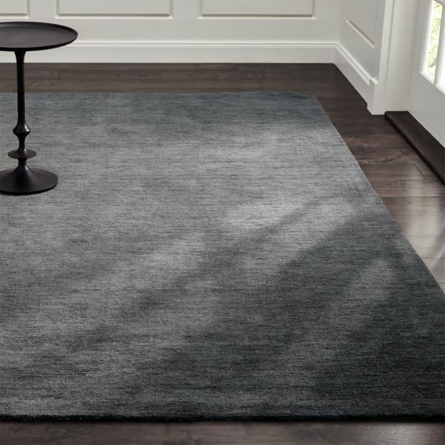 Baxter Grey Wool Rug Crate and Barrel