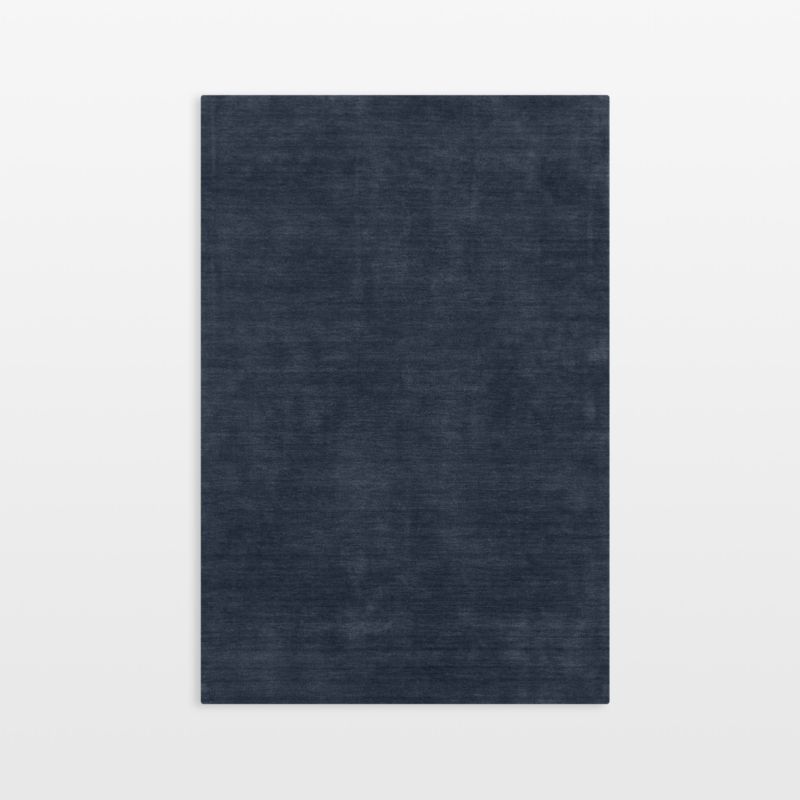 Shop Baxter Indigo Wool Rug 8'x10' + Reviews | Crate and Barrel from Crate and Barrel on Openhaus