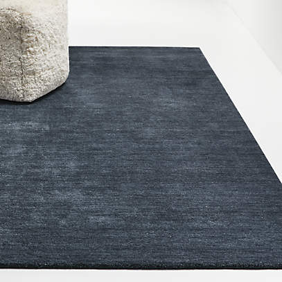 Baxter Navy Blue Wool Rug Crate And Barrel