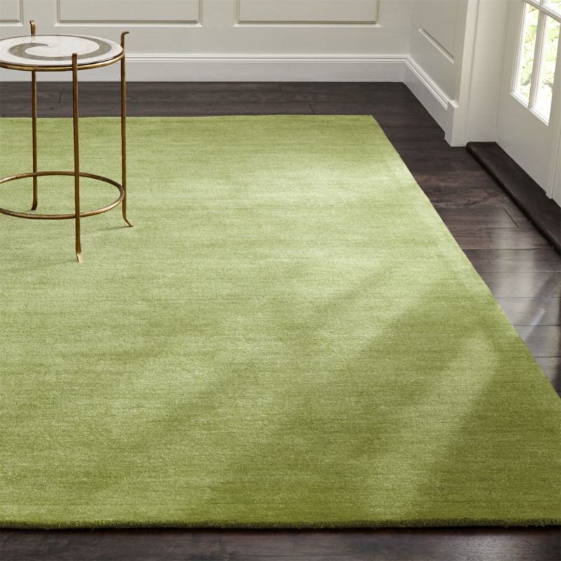 Baxter Green and Yellow Rug | Crate and Barrel