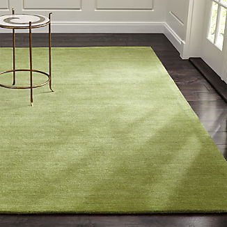 Baxter Lemongrass Light Green Wool Rug