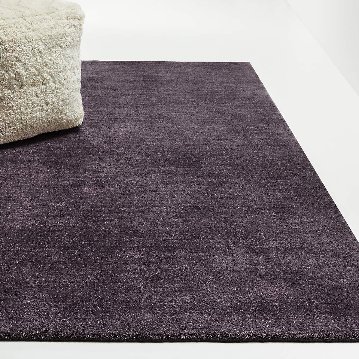 Baxter Plum Purple Wool Rug 9 X12 Reviews Crate And Barrel