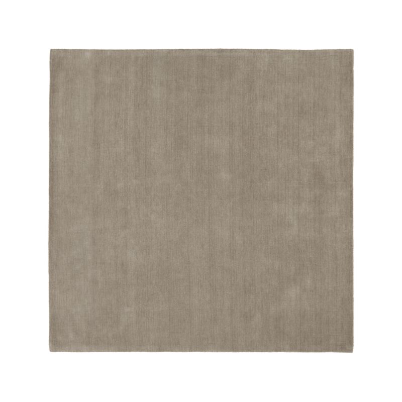 Baxter Putty Wool 8' Square Rug Crate and Barrel