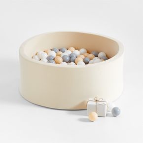 Image of Baby and Toddler Natural Pop-Up Ball Pit with Neutral Balls