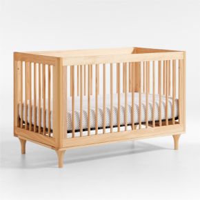 Image of Babyletto Lolly Natural Wood 3-in-1 Convertible Crib