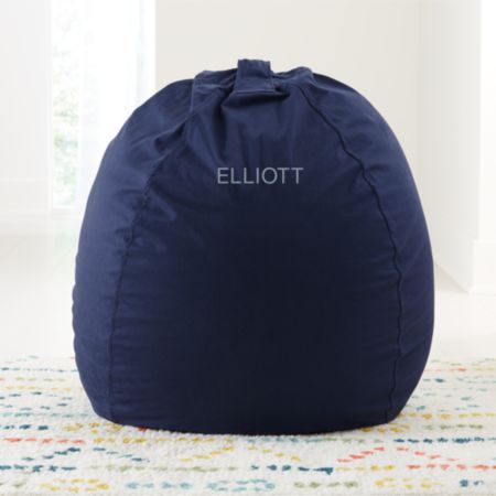 Large Dark Blue Bean Bag Chair Cover Reviews Crate And