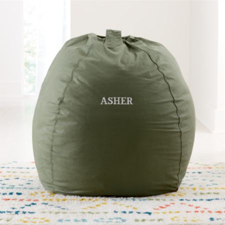 Large Dark Green Bean Bag Chair Cover Reviews Crate And