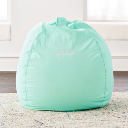 Large Mint Bean Bag Chair Cover Crate And Barrel
