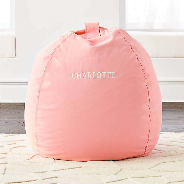 baby pink bean bag chair