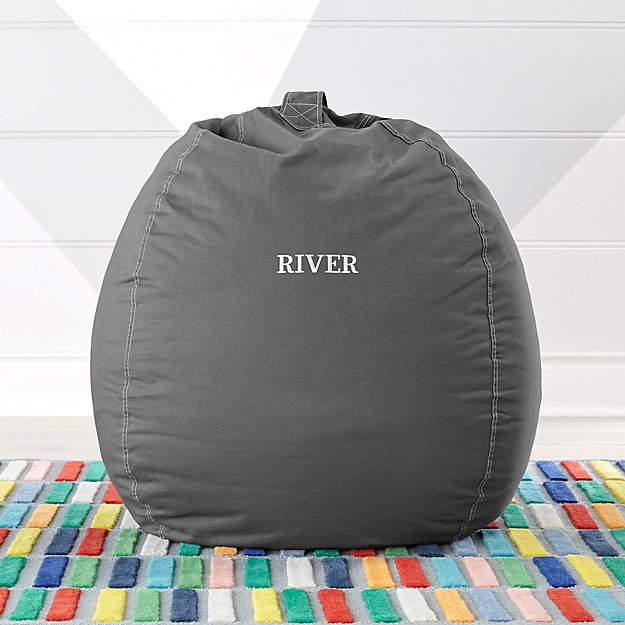 Large Grey Bean Bag Chair Reviews Crate And Barrel