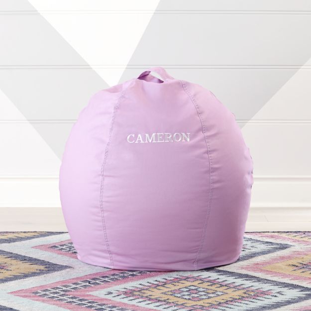 Small Light Purple Bean Bag Chair + Reviews Crate and Barrel