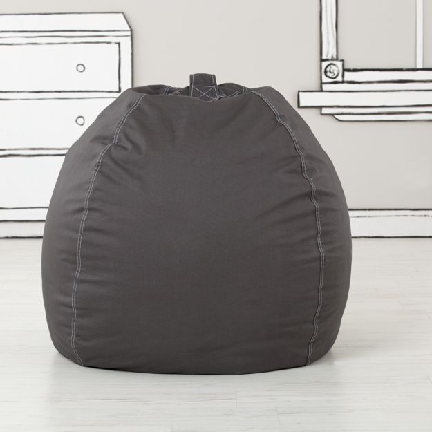 Large Grey Bean Bag Chair | Crate and Barrel