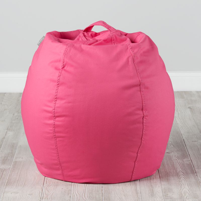 Small Dark Pink Bean Bag Chair + Reviews Crate and Barrel