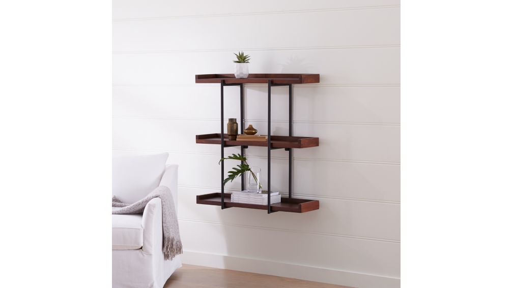 Beckett 36" 3-Tier Wall Shelf Sable + Reviews Crate and ...