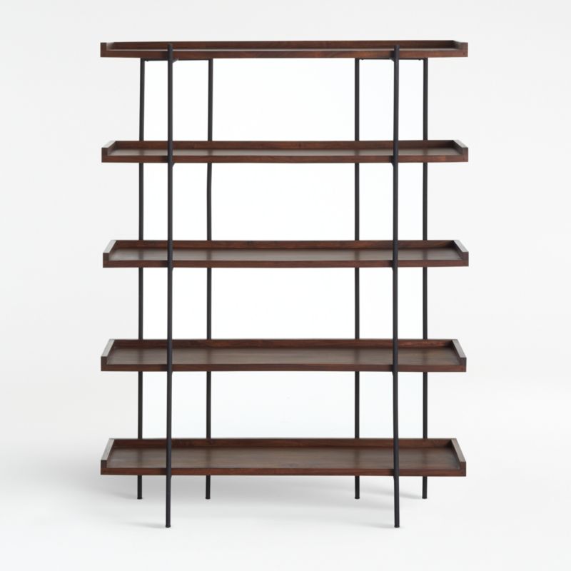 Beckett 5-High Shelf Sable + Reviews | Crate and Barrel