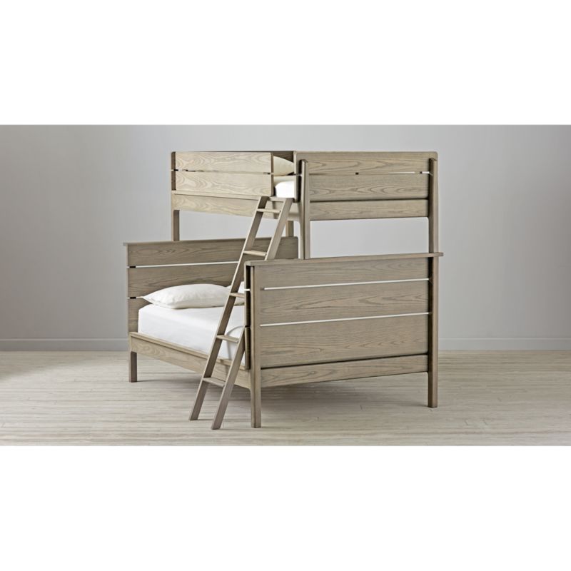 Wrightwood TwinOverFull Grey Stain Bunk Bed Crate and Barrel