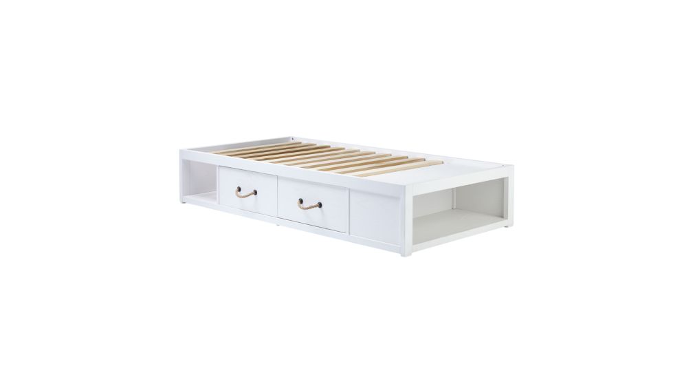 Topside White Twin Bed with Storage in Kids Beds + Reviews Crate and