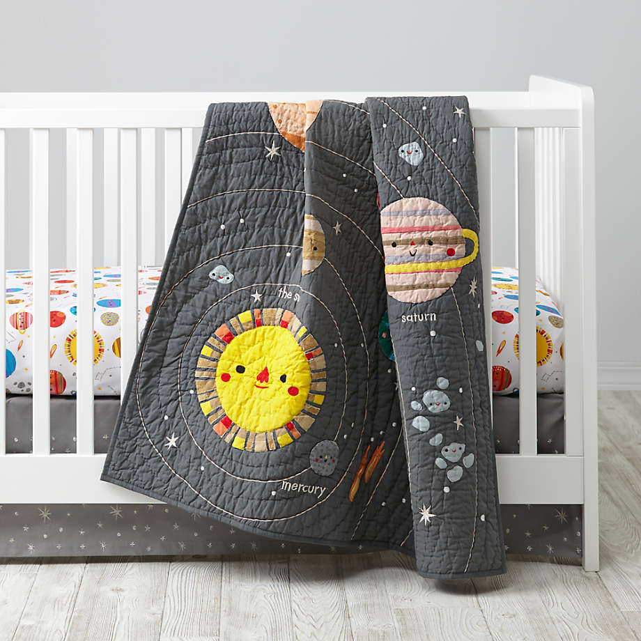outer space crib bedding