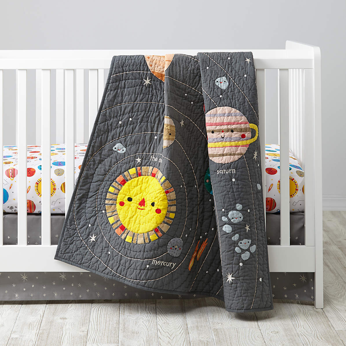 space crib bedding set