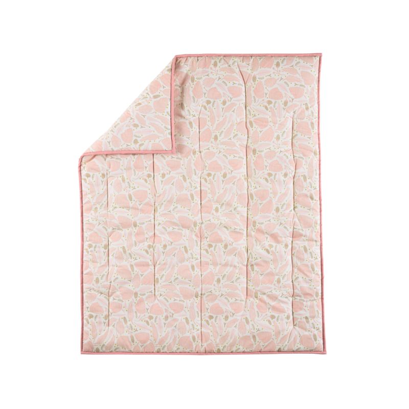 Woodland Pink Baby Quilt + Reviews Crate and Barrel