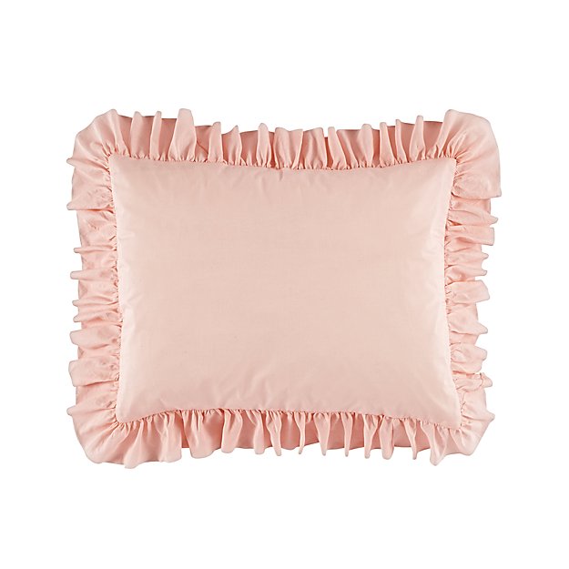 Ruffled Chic Pink Sham | Crate and Barrel