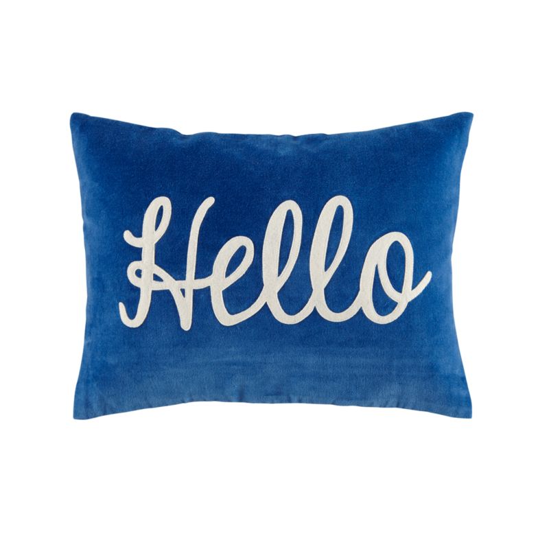 Hello Throw Pillow + Reviews Crate and Barrel