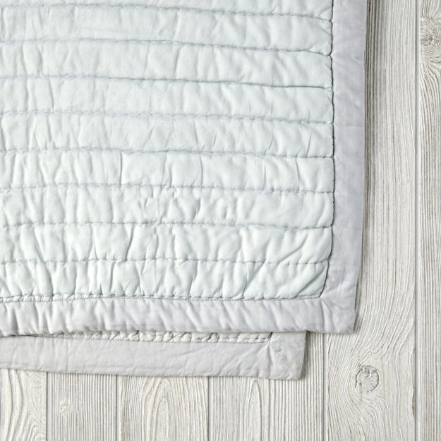 Mint Cotton Crib Bedding Crate and Barrel