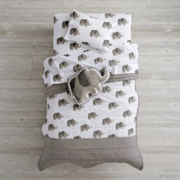 Wild Excursion Elephant Toddler Bedding Crate and Barrel