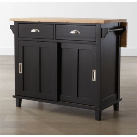 Belmont Black Kitchen Island Reviews Crate And Barrel