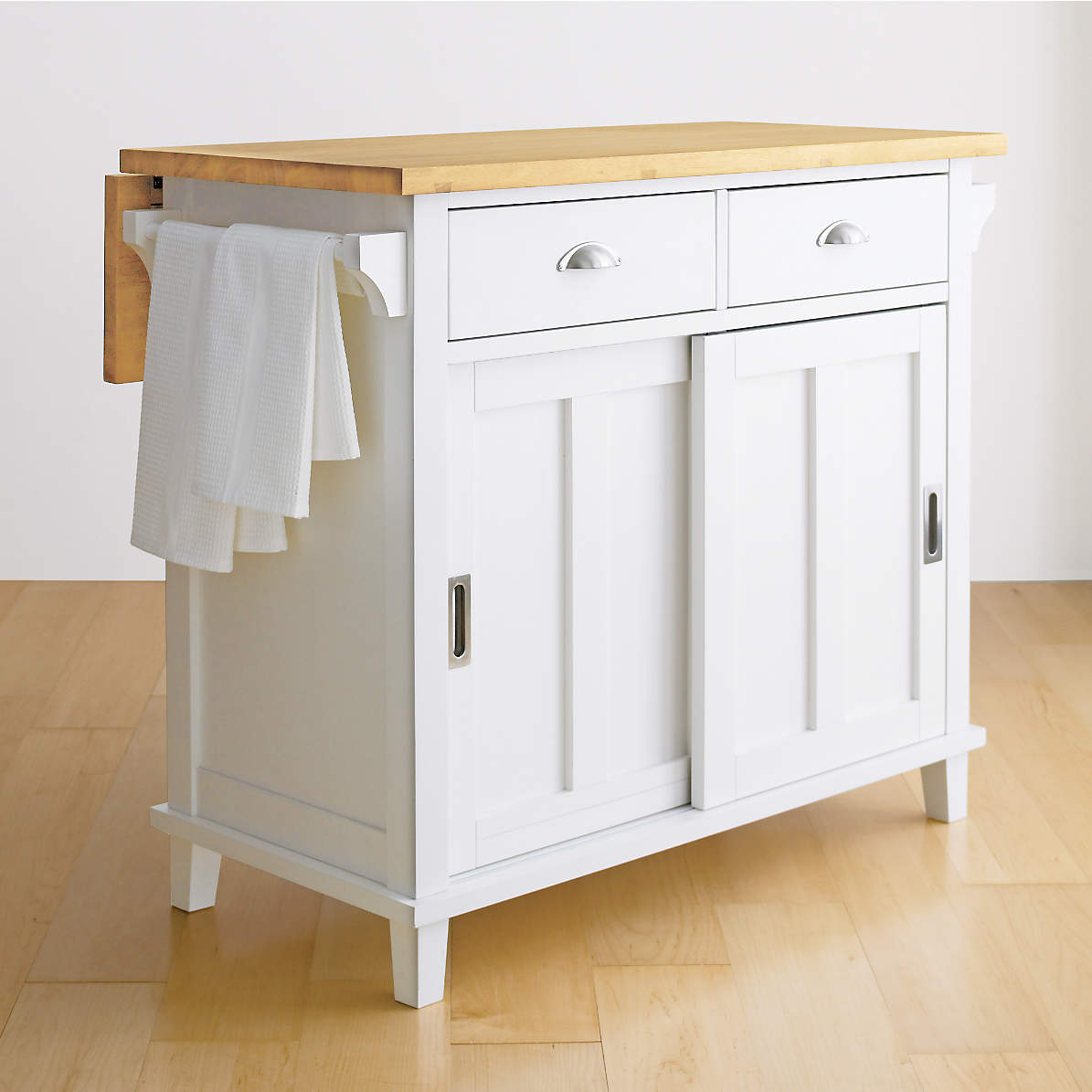 Belmont White Kitchen Island Reviews Crate And Barrel