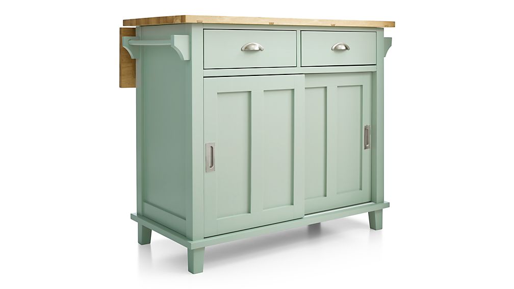 Belmont Mint Kitchen Island | Crate and Barrel