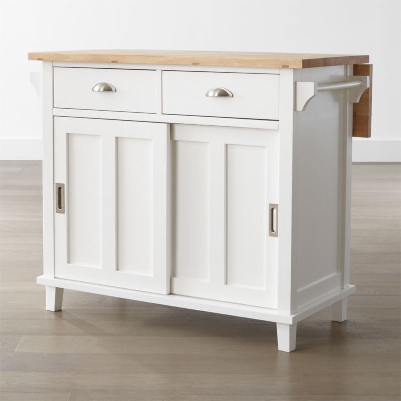 Belmont White Kitchen Island Reviews Crate And Barrel